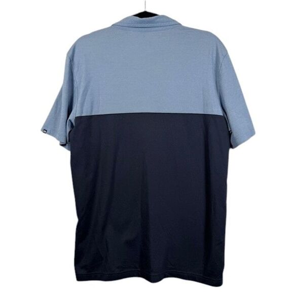 Travis Mathew Sunset Blocked Polo Riviera Heather Blue Nights Size Large - Picture 4 of 10